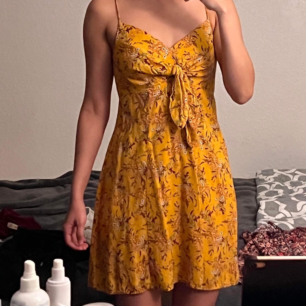 Tie-front dress